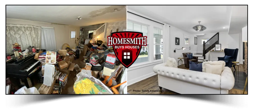 Before and After with Logo